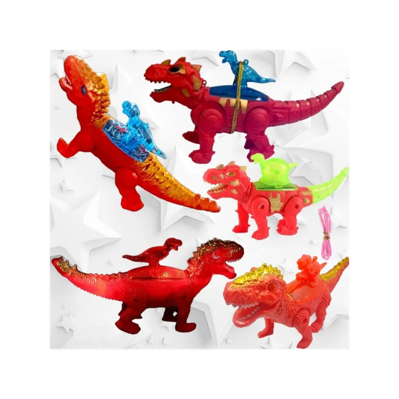 Brinquedo Dinossauro Robô Com Luzes Led Movimento E Som